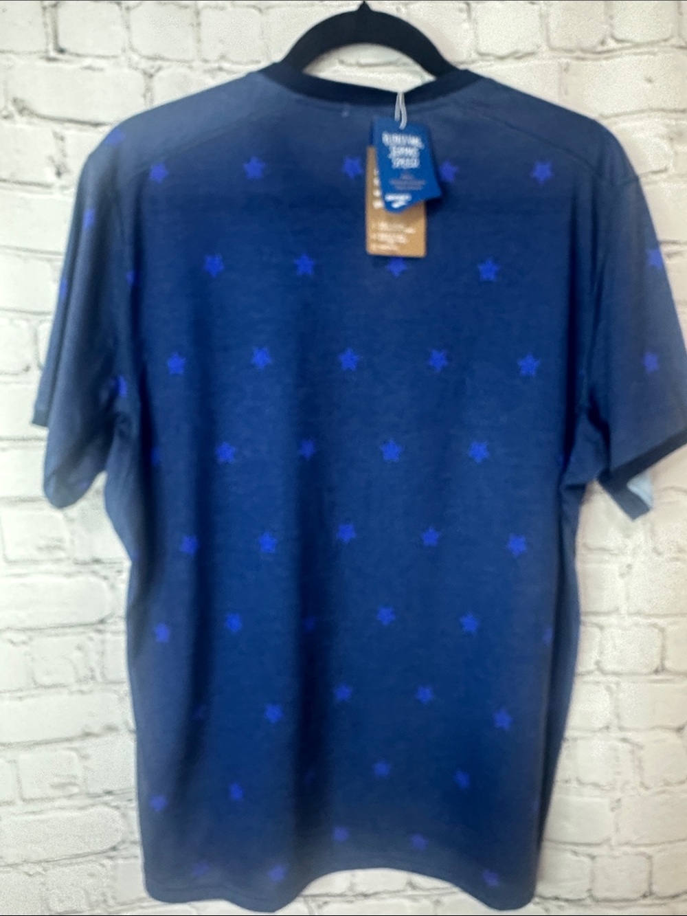 Brooks Blue Short Sleeve 'RUN USA' Graphic Tee with Red Logo Medium NEW - Picture 3 of 7